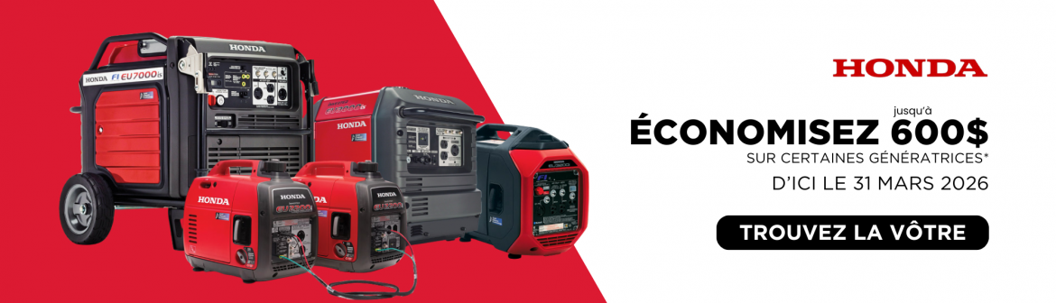 Honda – économisez sur les génératrices