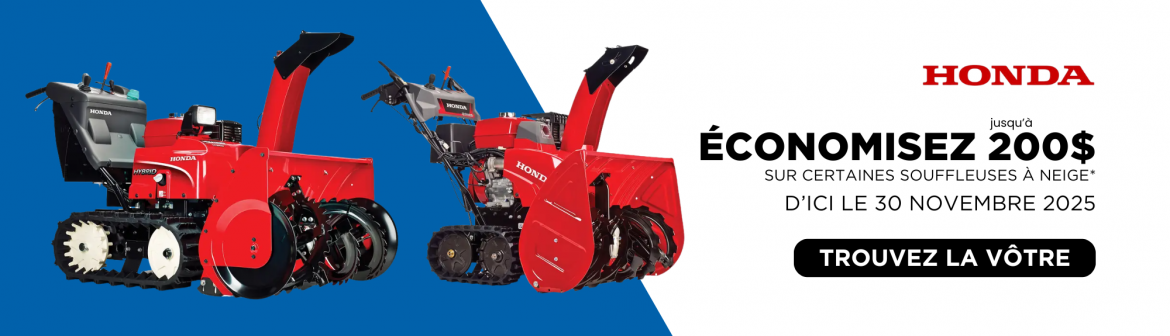 Honda – économisez sur les souffleuses à neige