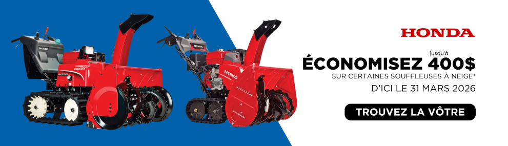Honda – économisez sur les souffleuses à neige