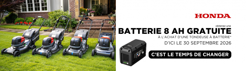 Honda – batterie gratuite à l&rsquo;achat d&rsquo;une tondeuse électrique