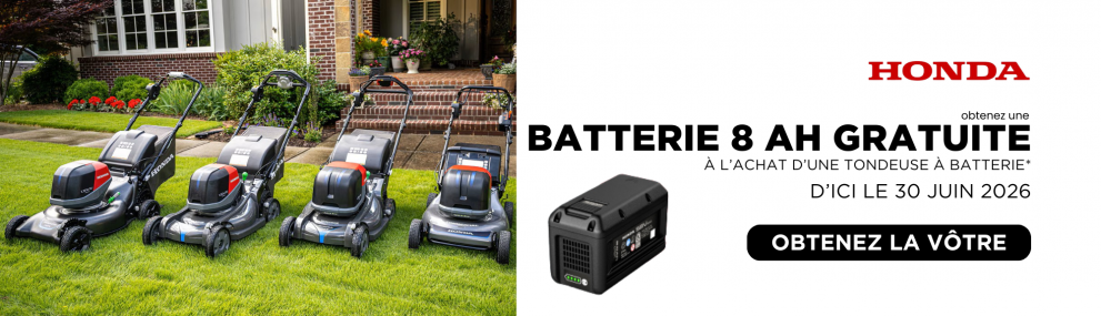 Honda – batterie gratuite à l&rsquo;achat d&rsquo;une tondeuse électrique