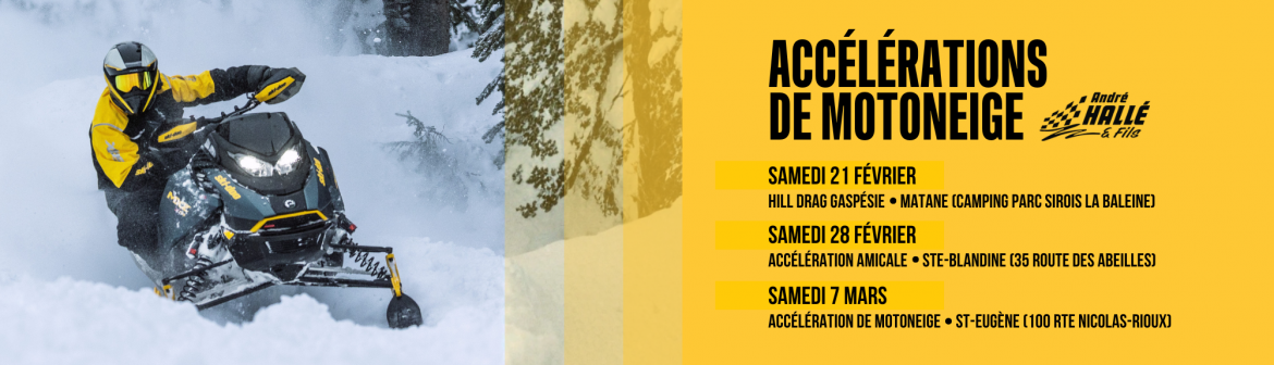 Accélérations de motoneige | Fevrier & Mars 2026